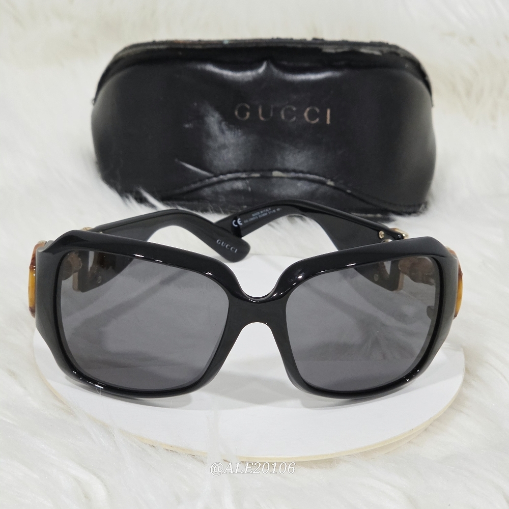 Gucci Unisex Sunglasses Black Bamboo Horsebit Model GG2969/S  57□16 115